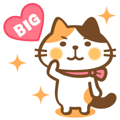 Calico cat Miketa-san Big Sticker