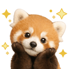red panda baby stickers.