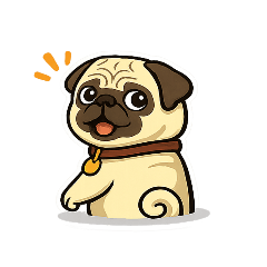 Versatile Pug Stickers