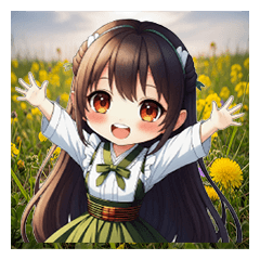 Chibi Maid No.3 with Spring Vibes