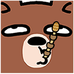 Silent Bear Popup Stickers