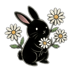 Black Rabbit Sticker3