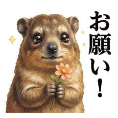 Cape Hyrax Fluffy Stickers