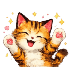 Tabby kitten stickers