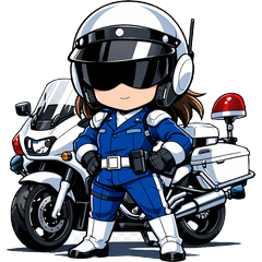 Expressive Motor police Stickers ver3