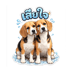 Two Beagle siblings