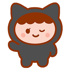 Cute kigurumi cat sticker