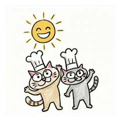 Two cute cat chefs