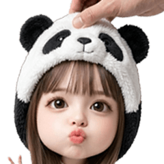 飛び出す♪つまみあげポーズの女の子