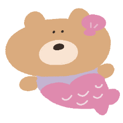 可愛い×３くまちゃんスタンプ