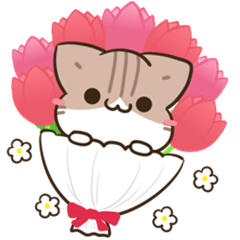 毎日五月病なねこたち 春スタンプ3