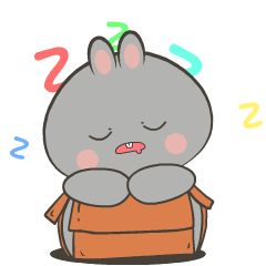 Adorable Rabbit Grey 5 : Animated