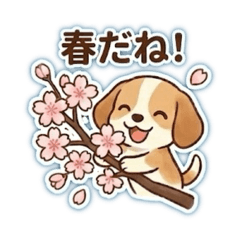 Korokoro Beagle's Spring Stickers