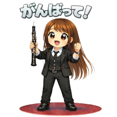 Instrument Series | Oboe-girl Stickers