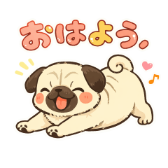 Cute pug stickers for everyone!