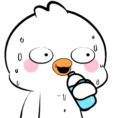 Chubby White Duck : Animated Stickers