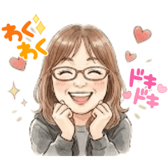 Cheerful & Sweet Girl: Daily Stickers