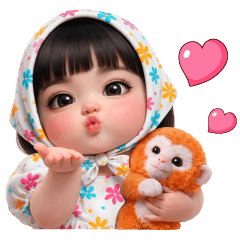 หนมครก ลิงหิมะ น่ารัก