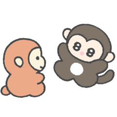 小猴子和玩偶朋友