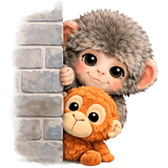 Little mischievous monkey (No Text)