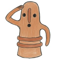 Stiker Haniwa yang Imut