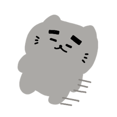 Cute cat with thick eyebrows