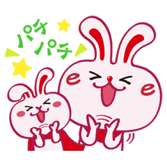 e-heya rabbit stickers revised version