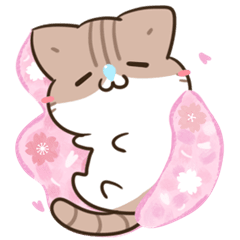 動く！毎日五月病なねこたち 春スタンプ3