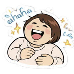 Cute PJs Girl Stickers