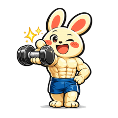 Muscle Rabbit  Daily Stickers