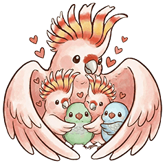 葡兒雪球和尚鸚鵡＆粉玫寶寶粉色鸚鵡的日常