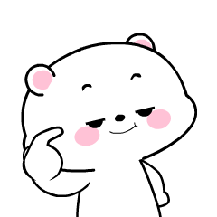 Baby White Bear New 6 : Pop-up stickers