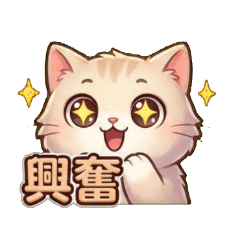 Fluffy Cat Rainbow Bubble Talk