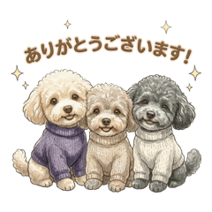 Poodle stickers for work and daily life.
