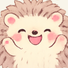 Cute Pastel Hedgehog Stickers