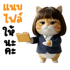 แมวบ๊อบ น่ารัก ❤️ แชทคำทำงาน