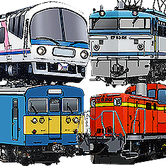 Japanese railway car horizontal Sticker4