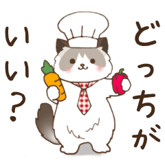 Soft Illustration Ragdoll Chef Frill