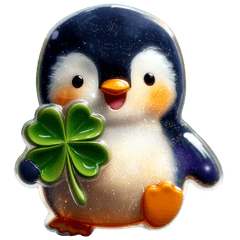 可愛企鵝♡立體貼紙風