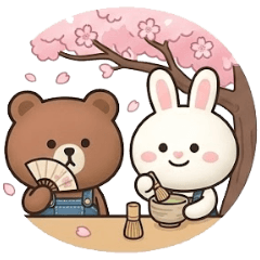 <牛仔裙熊咖兔兔>櫻花季♡♡♡～