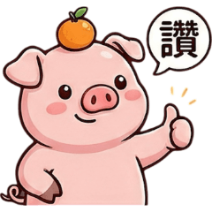 Orange Mochi Piggy