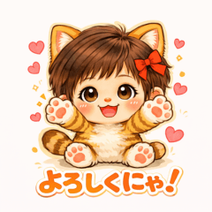 Everyday Stickers of a Loose Cat Girl