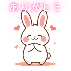 Cute fluffy rabbit Stickers