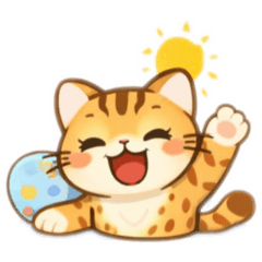 Cute Bengal Cat Stickers