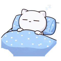 Expressionless White Cat Stickers