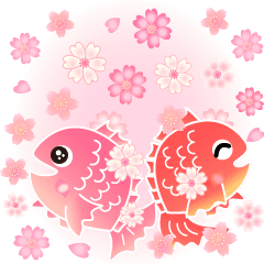 動く♪ひらひらめでたい桜