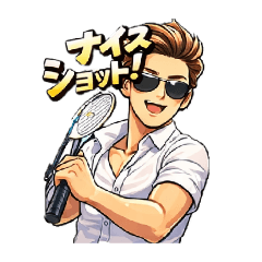 A narcissist is playing badminton