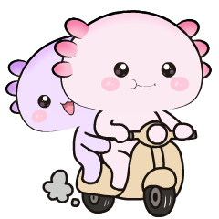 Funny Axolotl 2 : Pop-up stickers