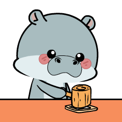 Cute Hippo 5 : Animated Stickers