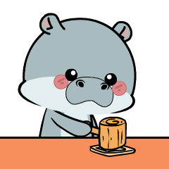 Cute Hippo 5 : Animated Stickers